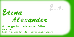 edina alexander business card